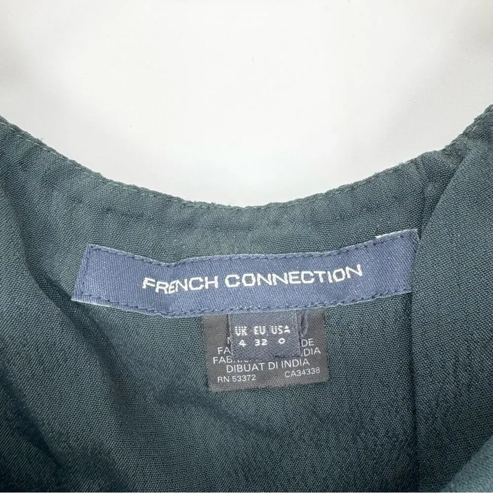 French Connection Emerald & Silver Simmons Sequin Dress Green Size 0 Cocktail